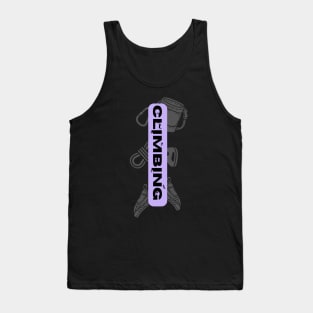 climbing with rock climbing equipment purple Tank Top